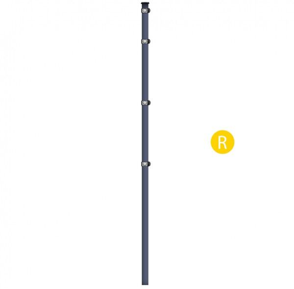 Zauneckpfosten zum Einbetonieren Anthrazit für Zaunfelder Höhe 103 cm