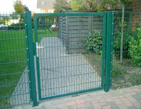 Gartentor / Zauntür Premium für Stabmattenzaun Breite 100cm x Höhe 80cm Farbe Moosgrün