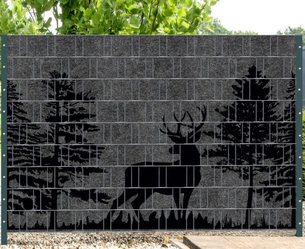 Sichtschutz Premium Vliesoptik Motiv Wildnis / Hirsch 2