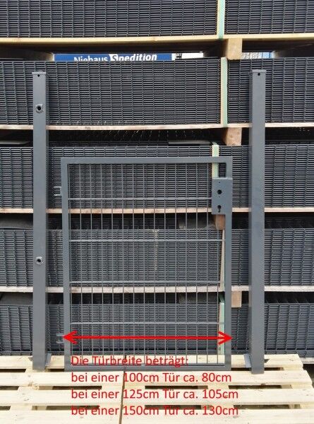 Elektrisches Gartentor Basic Anthrazit Breite (inkl. Pfosten) 125cm x Höhe 120cm