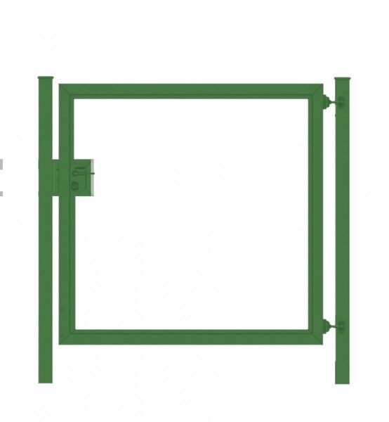 Gartentor / Zauntür Premium für waagerechte Holzfüllung; grün; Breite 100 cm x Höhe 80 cm (neues Modell)