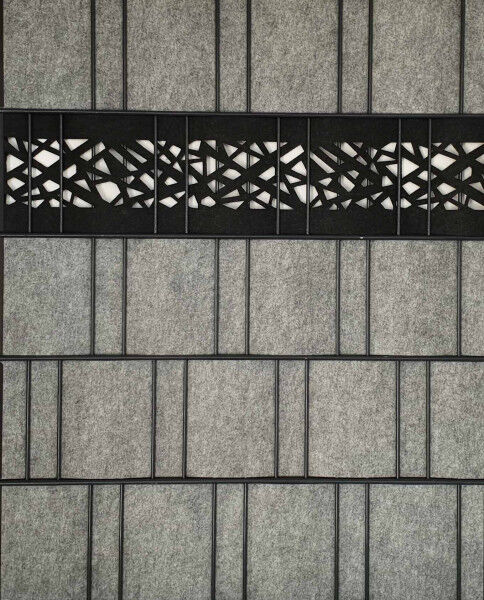 Sichtschutz Premium Einzelstreifen Lasercut Graphic Anthrazit (ähnlich RAL 7021)