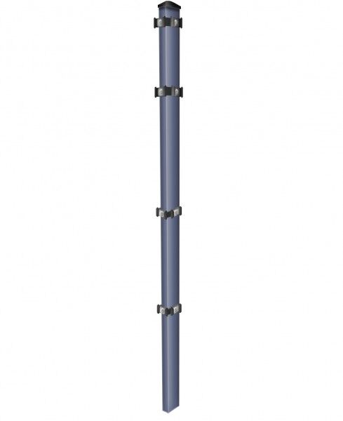 Zauneckpfosten zum Einbetonieren Anthrazit für Zaunfelder Höhe 203 cm