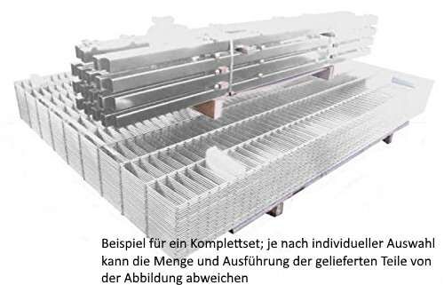 Doppelstabmattenzaun (Sonderangebot) shops 1230mm 6/5/5 20m Set