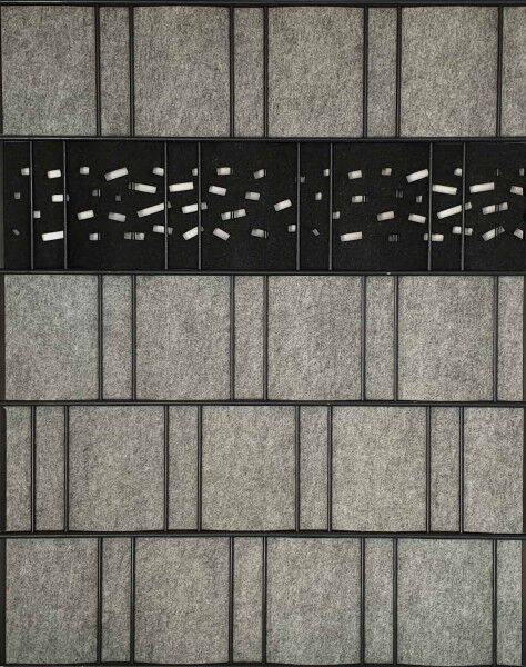 Sichtschutz Premium Einzelstreifen Lasercut Criss Cross Anthrazit (ähnlich RAL 7021)