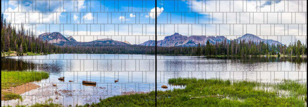 Sichtschutz Premium Panorama Bergsee XL