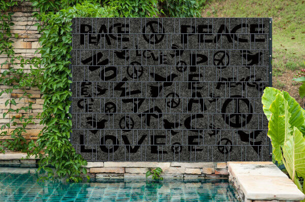 Sichtschutz Premium Vliesoptik Muster Typ Schriftzeichen / Peace