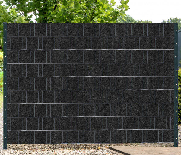 Sichtschutz Premium Vliesoptik Anthrazit (ähnlich RAL 7021)