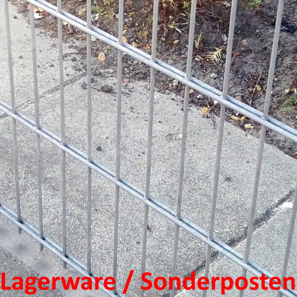 Doppelstabmattenzaun Komplett-Set zum Aufdübeln / mit Abdeckleisten / Verzinkt / 103 cm / 30 m lang Stärke 8/6/8