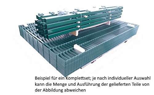 Cheapest 25m Doppelstabmattenzaun RAL 6005 Grün 103cm Komplett-Set Zaun