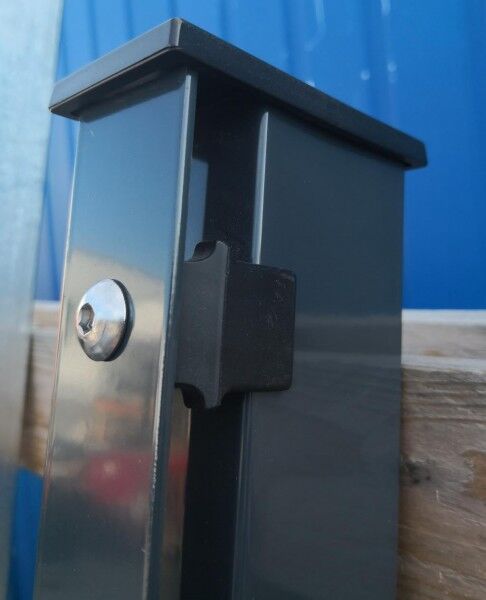 Pfostenkappe Kunststoff 60x40 mit Überstand Schwarz