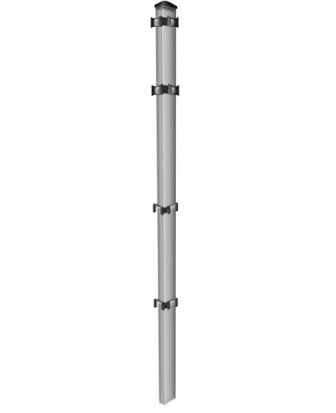 Zauneckpfosten zum Einbetonieren Verzinkt für Zaunfelder Höhe 203 cm