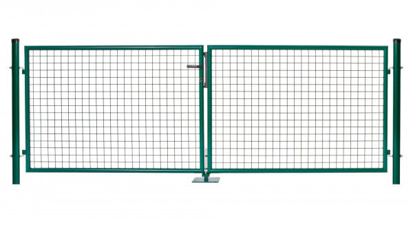 Gartentor / Zauntor Basic Plus Gittermatte Grün Breite 300cm Höhe 120cm