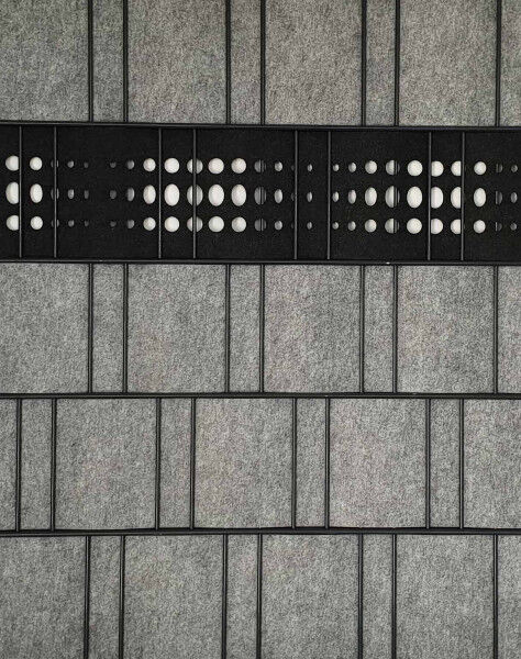 Sichtschutz Premium Einzelstreifen Lasercut Bubble Anthrazit (ähnlich RAL 7021)