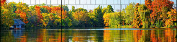 Sichtschutz Premium Panorama See Indian Summer XXL
