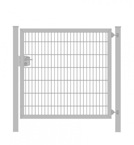 Elektrisches Gartentor Premium Plus 8/6/8 für Stabmattenzaun Verzinkt Breite 125cm x Höhe 200cm