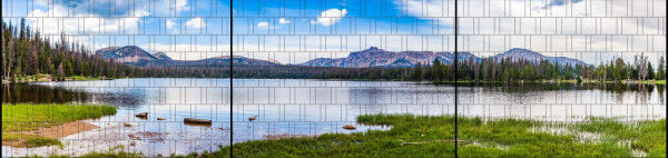 Sichtschutz Premium Panorama Bergsee XXL