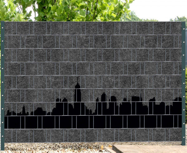 Sichtschutz Premium Vliesoptik Motiv Stadt / Skyline 1