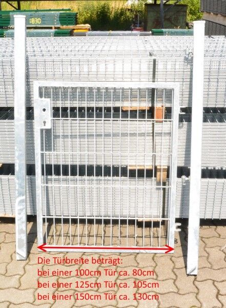 Elektrisches Gartentor Basic Verzinkt Breite (inkl. Pfosten) 125cm x Höhe 200cm