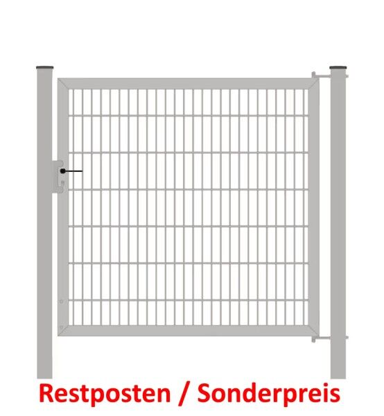 [Restposten] Gartentor / Zauntür Classic Strong (Stabmattentor) Verzinkt Breite 150 cm Höhe 160 cm zum aufdübeln / mit Fußplatten