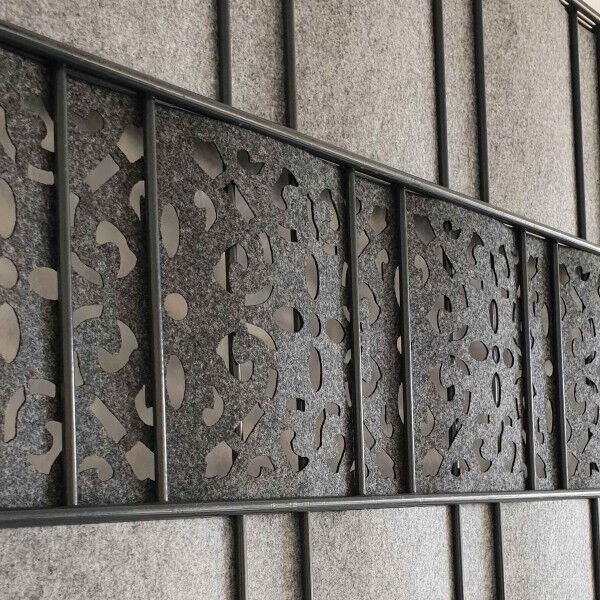 Sichtschutz Premium Einzelstreifen Lasercut Ornament Anthrazitgrau (ähnlich RAL 7016)