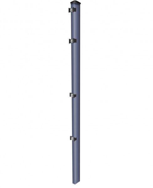 Pfosten einzeln / Anthrazit / für Zaunfeld 103cm (150cm) / incl. Zubehör