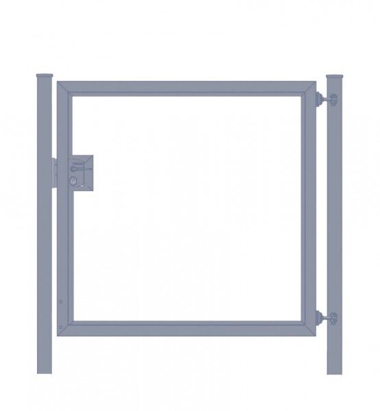 Gartentor / Zauntür Premium für waagerechte Holzfüllung; anthrazit; Breite 100 cm x Höhe 80 cm (neues Modell)