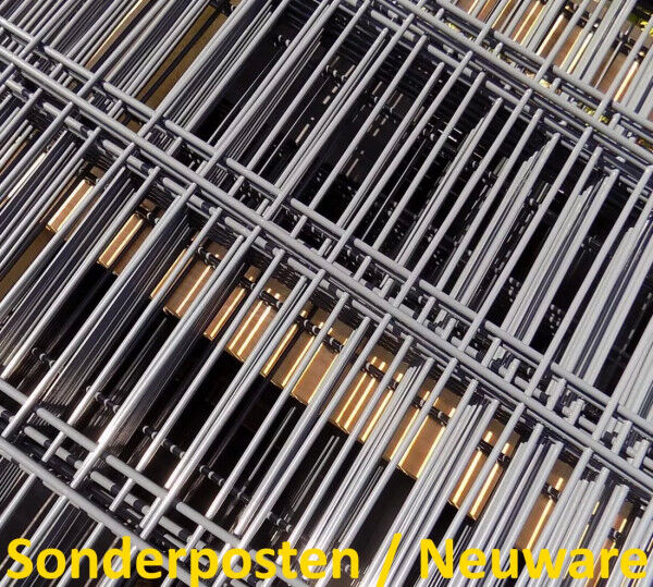 Doppelstab Mattenzaun Komplett-Set / Anthrazit / 163cm hoch / 30m lang mit Abdeckleisten Stärke 6/5/6