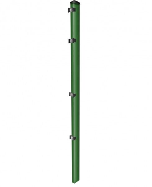 Pfosten einzeln / Grün / für Zaunfeld 123cm (170cm) / incl. Zubehör