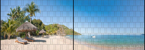 Sichtschutz Premium Panorama Urlaubsstrand XL