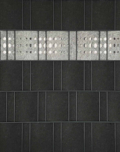 Sichtschutz Premium Einzelstreifen Lasercut Bubble Hellgrau (ähnlich RAL 7040)